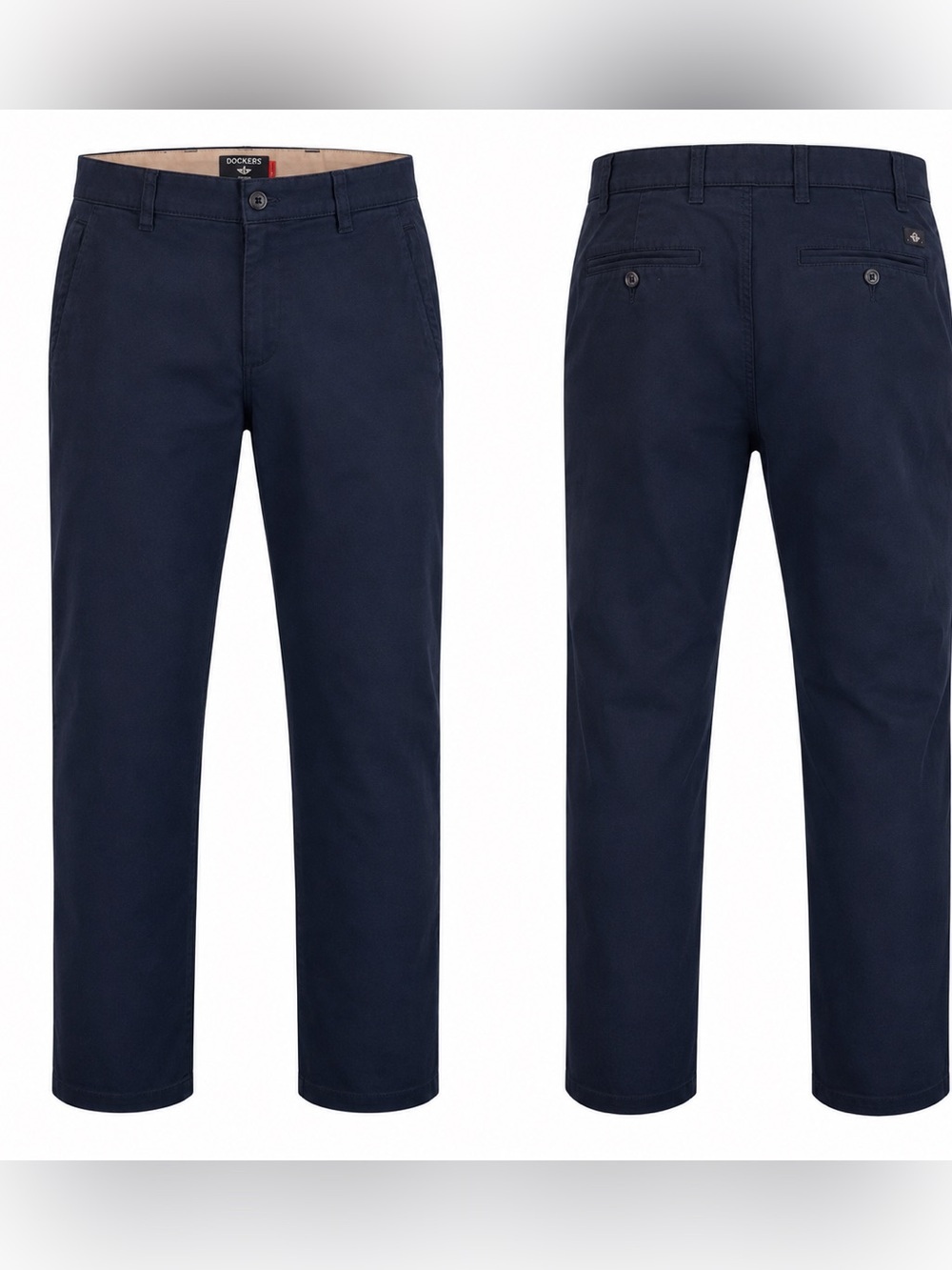 Dockers Men’s Navy Blue Stretch Chino Pants W29 L30 NWT Straight Fit